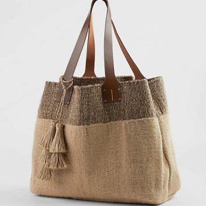 Home sraddha handicrafts sh34 laminated jute tote bag